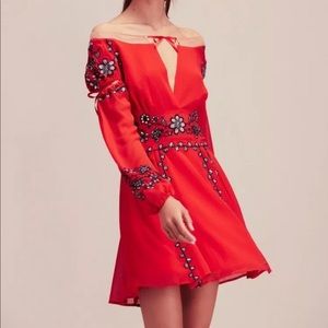 For Love & Lemons | Niccola Red Mini Dress | S